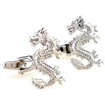 Sliver Chinese Soar Dragon Party Gift Cuff Links Business Mens Shirt French Cufflinks