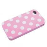  2 in 1 Combo Polka Dot Flex Gel Case for Iphone 4 and 4S - Baby Blue/ Pink