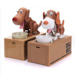  Robotic Dog Puppy Hungry Hound Bank Coin Eating Save Money Box Collection Gift