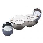  10x Magnifying Magnifier Glass Jewellers Eye Foldable Jewelry Loop Loupe(Silver)