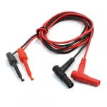 Right Angle Banana Plug to Test Hook Clip Probe Cable 3.3ft Pair Right Angle Banana Plug to Test Hook Clip Probe Cable 3.3ft Pair