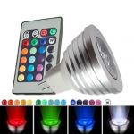 MR16 3W 16 Change Colors RGB LED Spot Light Lamp Bulb Remote Control 12V New