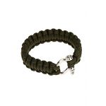  Paracord Parachute Cord Outdoor Emergency Quick Release Survival Bracelet with U buckle-Army Green