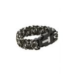  9'' Survival Paracord Emergency Bracelet Rope with Flint Fire Starter Scraper Whistle Gear Kit Outdoor army green