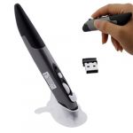  2.4GHz Wireless Pen Shaped Mouse Adjustable 500/1000 USB2.0 Receiver Grey