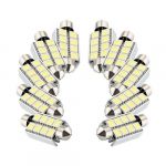 10 x White 8 SMD LED CANBUS Festoon Interior Dome Bulb Light 43mm
