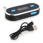  In-Car Handsfree FM Radio Transmitter 3.5mm Audio for iPhone 5 Black