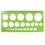  green plastic students rectangle shape drawing circle template ruler