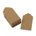 50pcs Fun Kraft Paper Tags Brown Wedding Card Favour Gift Label Party +Strings