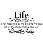  Black Vinly Life Is Not Measured Quote Door Room Art Mural Wall Sticker Decal