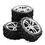 Tires Wheel 4Pcs Rim PP0487+GTC For RC 1/10 Rally Racing Off Road Car Rubber