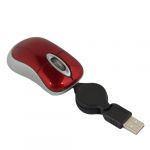  Mini Retractable USB Optical Scroll Wheel Mouse Red