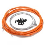  Bike Bicycle Complete Front & Rear Inner Outer Wire Gear Brake Cable Set - Orange