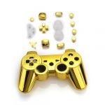 Golden Controller Shell Replacement Case Housing with Buttons for PS3