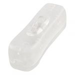  2 Pcs Clear Plastic ON/OFF Button In Line Cord Switch for Room