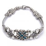  Tibet Tibetan Silver Flower Bracelet Bangle Cuff Chain 0.63 Hot