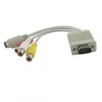  VGA SVGA to S-Video 3 RCA TV AV Converter Cable 7 9/10 for PC