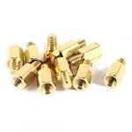  10 Pcs PC PCB Motherboard Brass Standoff Hexagonal Spacer M3 7+4mm