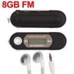  Black 8GB LCD Mini MP3 Player FM Radio USB Flash Drive