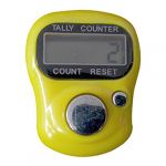  Mini LCD Electronic Digital Display Finger Hand Tally Counter Counting Yellow