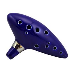  12 hole ocarina ceramic alto c legend of zelda ocarina flute blue instrument