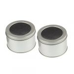  2 Round Metal Jewelry Watch Gift Box Case 3.54x2.36 HOT