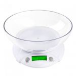 7KG/1G Digital Electronic Kitchen Scales Parcel Food Weight Home House Food Balance Weight with Bowl-White