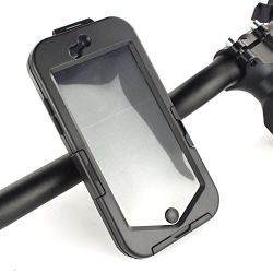  Black Waterproof Bike Bicycle Motorcycle Handlebar Mount Holder Case For iPhone 6 Plus