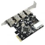  FAST USB 3.0 PCI-E PCIE 4 PORTS Express Expansion Card Adapter