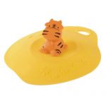  Cute Anti-dust Cartoon Silicone Glass Cup Cover Coffee Mug Suction Seal Lid Cap yellow