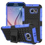 Samsung Galaxy S6 - Stylish Heavy Duty Shock Proof Dual Case Cover with Back Stand & Screen Protector
