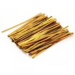 Gleader 100 Pcs Gold Metallic Twist Ties for Cello Candy Bags Party 8cm Gleader 100 Pcs Gold Metallic Twist Ties for Cello Candy Bags Party 8cm