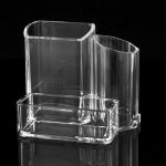  Clear Acrylic Desk Cosmetic Lipstick Brush Holder Makeup Storage Case