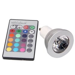  GU10 5W 16 Color Changing RGB LED Spotlight Light Lamp IR Remote Control