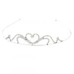  Wedding Party Bridal Bridesmaid Flower Girl Crystal Heart-Shape Crown Headband Tiara