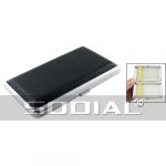  Metal Frame Black Faux Leather Cigarette Storage Case Box