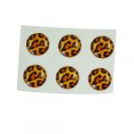  Brown Leopard Pattern Home Button Stickers 6 in 1 for iPhone 4 4G 4S 4GS 5 5G 5th