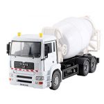 White Alloy 1:32 German MAN Large-scale Cement Mixer Truck Engineering Truck Toy