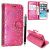 UNIQUE DESINGS PU LEATHER FLIP CASE COVER FOR APPLE IPOD TOUCH 4 4TH GEN + FREE STYLUS (Pink Diamond Flip)