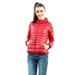 Womens Winter Hooded Puffer Lite Overcoat Cotton-padded Jacket