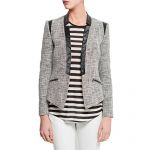 Womens suit jacket coat outwear lined blazer slim fit stand collar side pockets