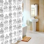 Shower curtain kids bathroom cartoon screen with 12 plastic hooks 150x180cm Shower curtain kids bathroom cartoon screen with 12 plastic hooks 150x180cm