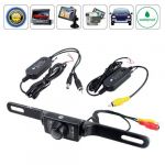  Wireless License Plate Waterproof Car Rear View Camera Night Vision CMOS 135 Degree (BW)