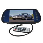  7 TFT LCD Color Screen HD 800 x 480 Pixels Car Rear View Mirror Monitor 2 AV Input and 2 Channel Stereo Audio Output, Support Playing Video or Audio Files From SD Card and USB Flash Disk