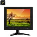 8 Inch TFT-LCD Monitor - VGA, BNC + AV input, 1024x768 Resolution, 400:1 Contrast, Remote Control, Adjustable Stand