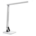 Dimmable LED Desk Lamp, Multi-function Eye-care Table Lamp, 4 Lighting Modes (Reading/Studying/Relaxing/Bedtime), 5-Level Dimmer, Flexible Arm, Touch-Sensitive Control Panel, 1-Hour Auto Timer, 5V/2A USB Charging Port, Mobile Device Charger (15W, Pian