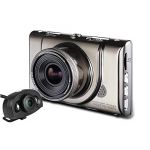 A100H Novatek 96650 HD 3.0 inch Dual Lens 1080P Full HD Car Dash Cam Car DVR Car Recorders Black Box with WDR+G-Sensor, 170 Degrees High-definition Wide Angle Lens and Night Vision Rearview Camera