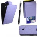 FOR NOKIA LUMIA 510 PU LEATHER MAGNETIC FLIP CASE SKIN COVER POUCH + STYLUS BY (Lilac Diamond Flip) FOR NOKIA LUMIA 510 PU LEATHER MAGNETIC FLIP CASE SKIN COVER POUCH + STYLUS BY (Lilac Diamond Flip)