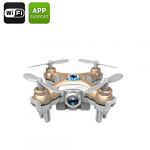 CX-10W Mini Drone - 720p-compatible 0.3MP Camera, 15 to 30M Range, 6-Axis Stabilizing Gyro, 2.4GHz Wi-Fi Control, Android & iOS Compatible, FPV