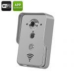Smart Wi-Fi Camera Doorbell - Wi-Fi, Android and iOS Apps, Motion Detection, Night Vision, Remote Control (Silver)